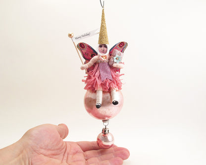 Pink Butterfly Fairy Ornament — view 5