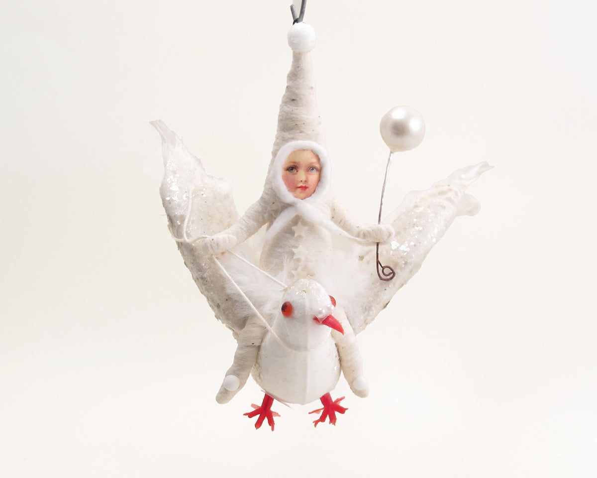 Vintage Dove Rider Ornament — view 3