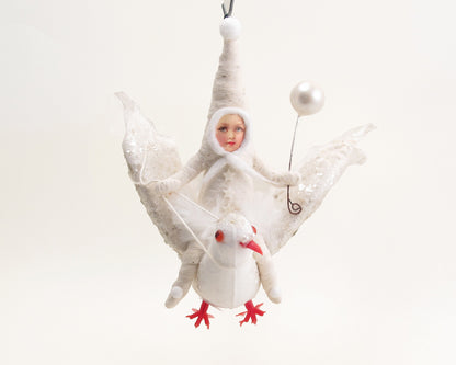 Vintage Dove Rider Ornament — view 3