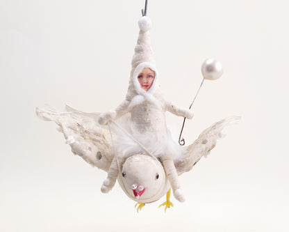 Vintage Dove Rider Ornament — view 6