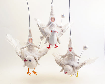 Vintage Dove Rider Ornament — view 9