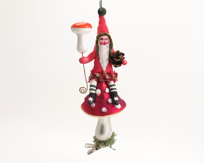 Mushroom Gnome Ornament — view 1