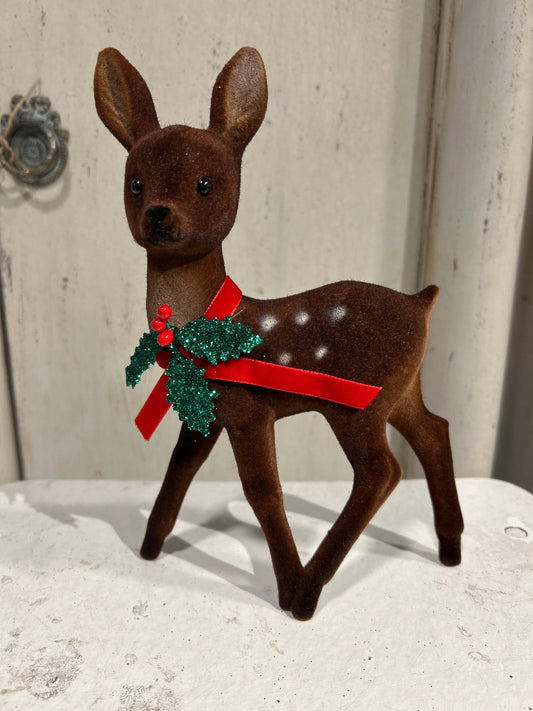 Velvet Bambi - Brown with Holly Deco | Ino Schaller - Bon Ton goods