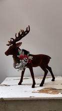 Load image into Gallery viewer, Velvet Grand Reindeer with Fur and Decoration - Brown - Bon Ton goods
