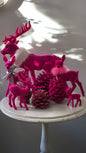 Tiny Velvet Deer - Fuchsia | Ino Schaller
