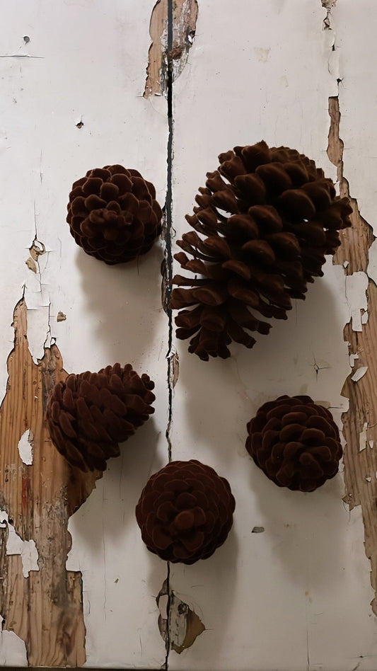 Velvet Pinecone Large - Brown | Ino Schaller - Bon Ton goods