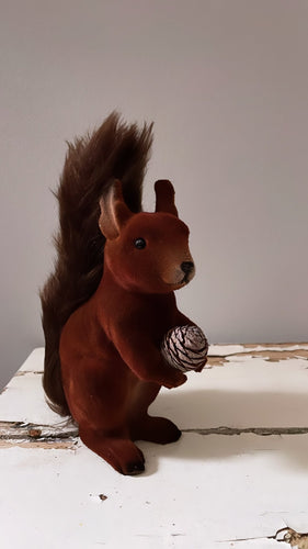 Velvet Squirrel - Brown with Fur Tail - Bon Ton goods