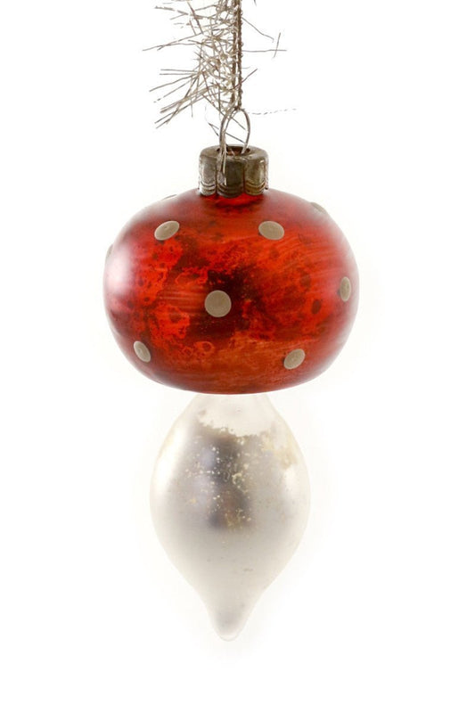 Victorian Mushroom - Red Christmas Ornament - Bon Ton goods