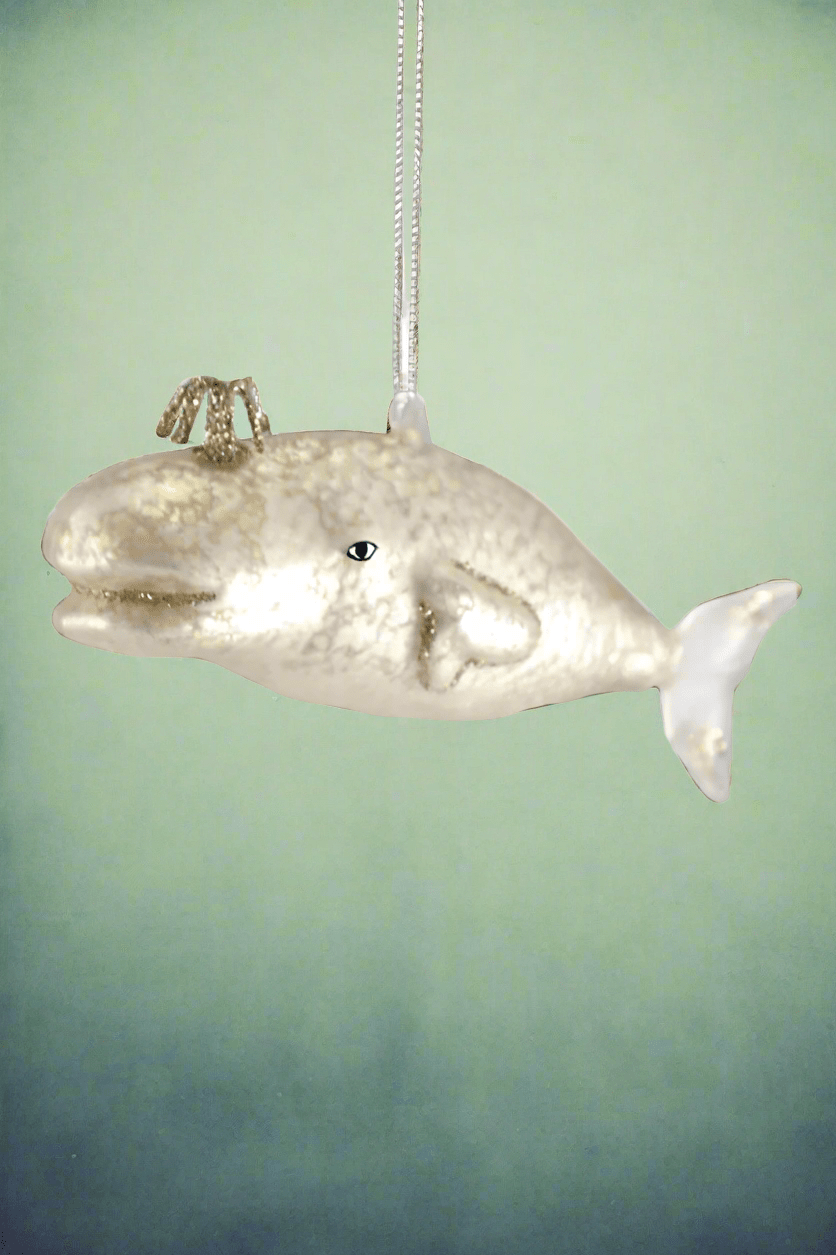 Victorian Whale - Pearl | Christmas Ornament - Bon Ton goods