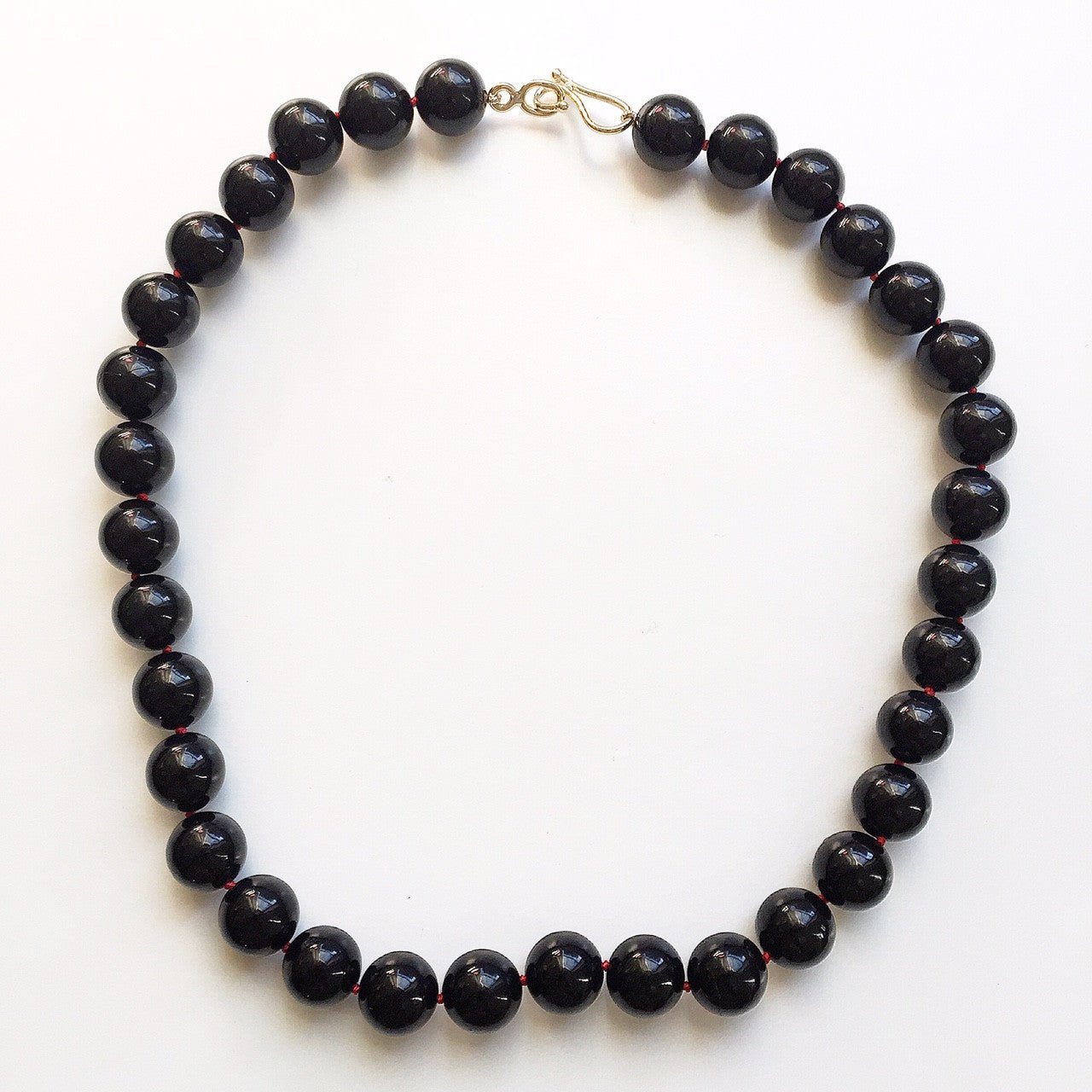 Vintage Black Coral Bead Necklace | Mikkel Brøgger - Bon Ton goods