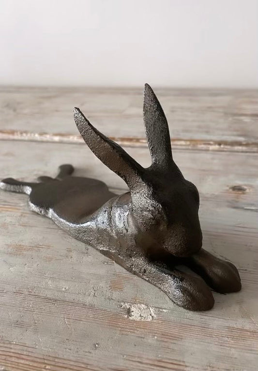 Vintage Cast Iron Rabbit Doorstop - Bon Ton goods