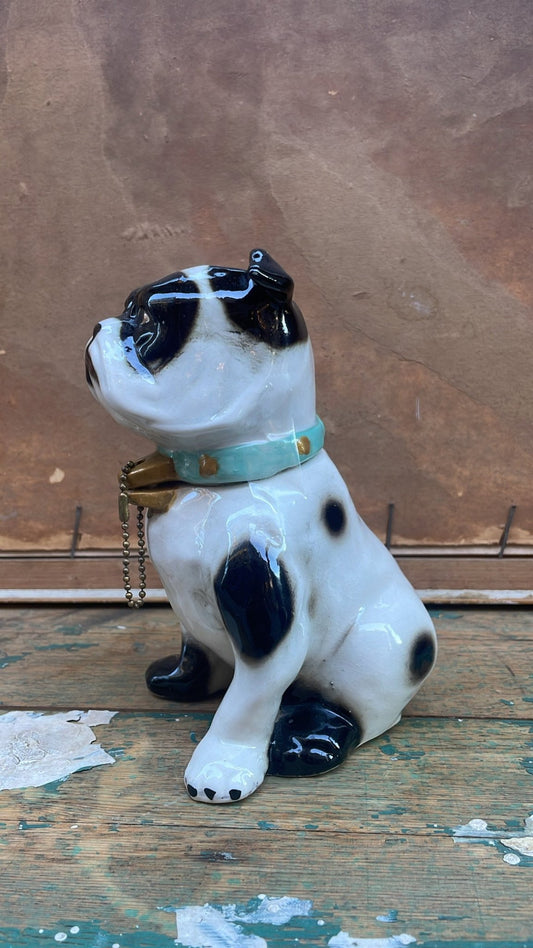 Vintage Ceramic Dog Bank with Collar Provenance: New York City - Bon Ton goods
