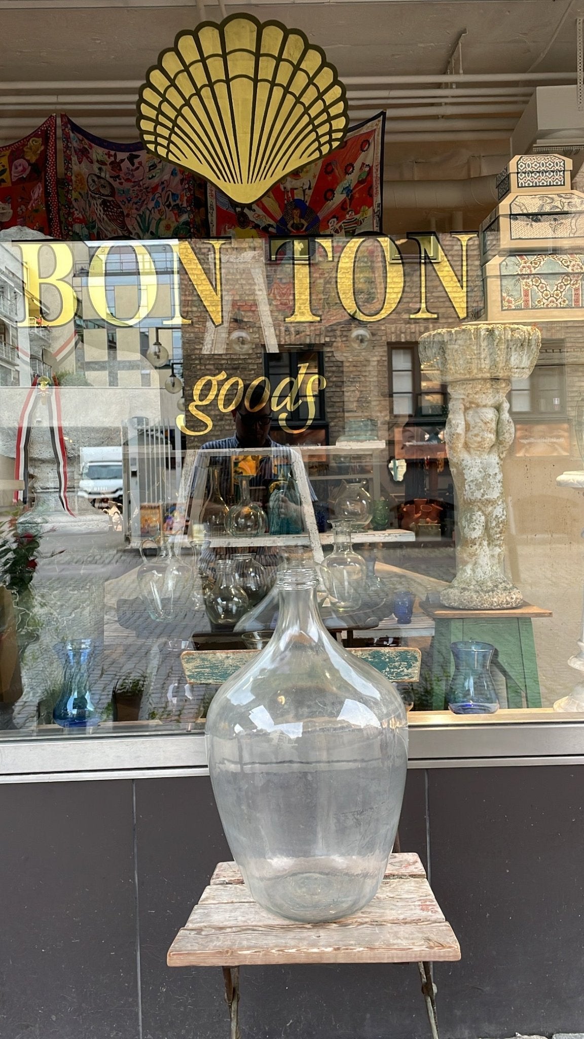 Vintage Clear Glass Demijohn - Bon Ton goods