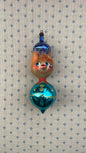 Vintage De Carlini Hand-Painted Glass Character Ornament – Italy, Blue & Aqua - Bon Ton goods
