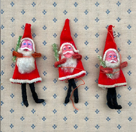 Vintage Felt Santa Ornament – Made in Japan Mid-Century Christmas Decoration - Bon Ton goods