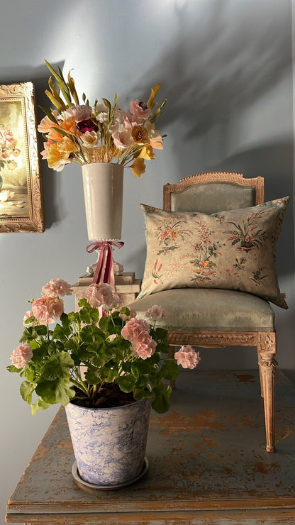 Vintage Floral Linen Cushion | John Derian - Bon Ton goods