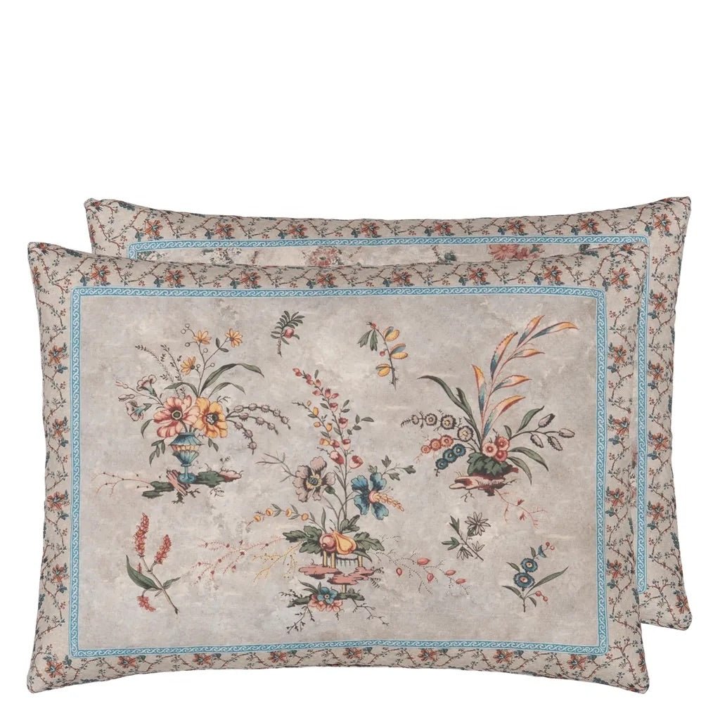 Vintage Floral Linen Cushion | John Derian - Bon Ton goods
