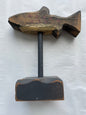 Vintage Hand-Carved Fish on Stand – Nantucket Folk Art - Bon Ton goods