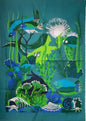 Vintage Lini of Sweden Mermaid Textile, c.1970 | Scandinavian Underwater Wall Hanging - Bon Ton goods