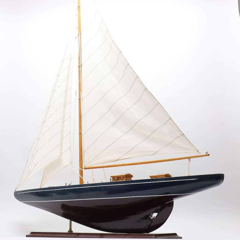 Vintage Model Yacht on Stand, 20th Century (92 cm) - Bon Ton goods