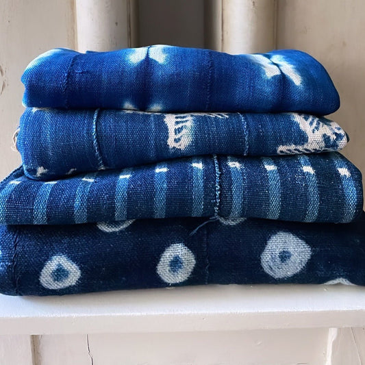 Vintage Moroccan Indigo Textile | Hand-Dyed - Bon Ton goods