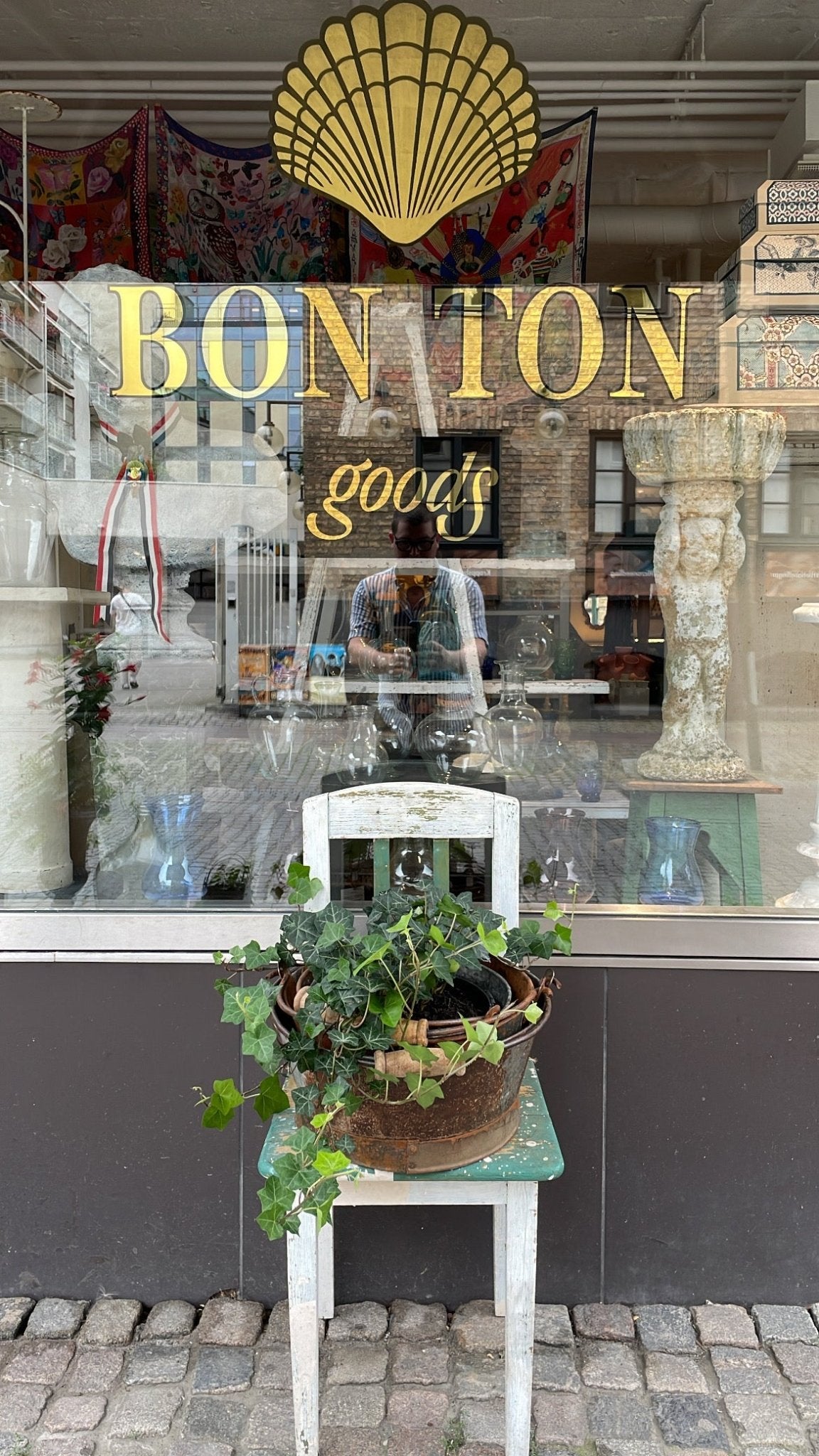 Vintage Painted Wooden Chair - Bon Ton goods