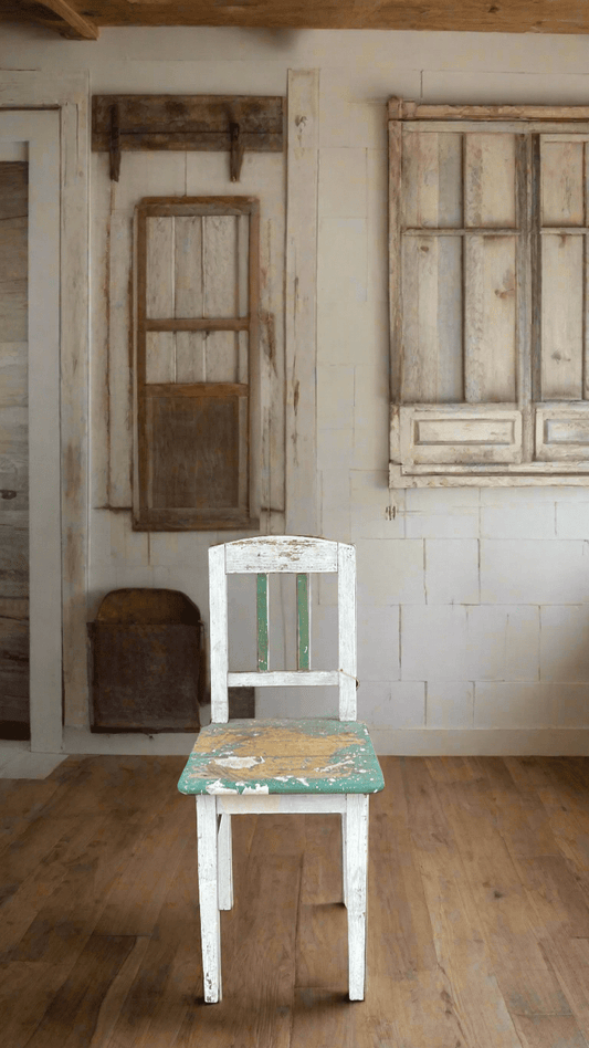 Vintage Painted Wooden Chair - Bon Ton goods