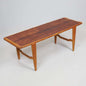 Vintage Scandinavian Coffee Table in Teak & Oak – 146 x 52 cm, Mid-Century Modern - Bon Ton goods