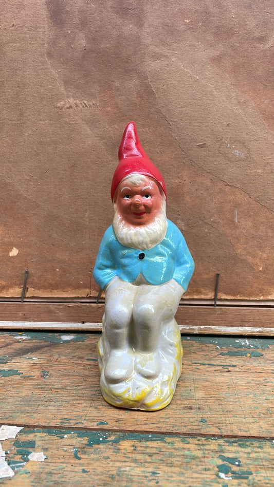 Vintage Seated Scandinavian Tomte Santa Figurine | Swedish Juldekoration - Bon Ton goods