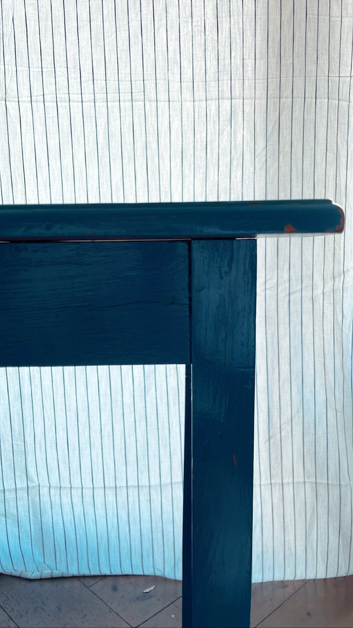 Vintage Swedish Blue Painted Table - Bon Ton goods