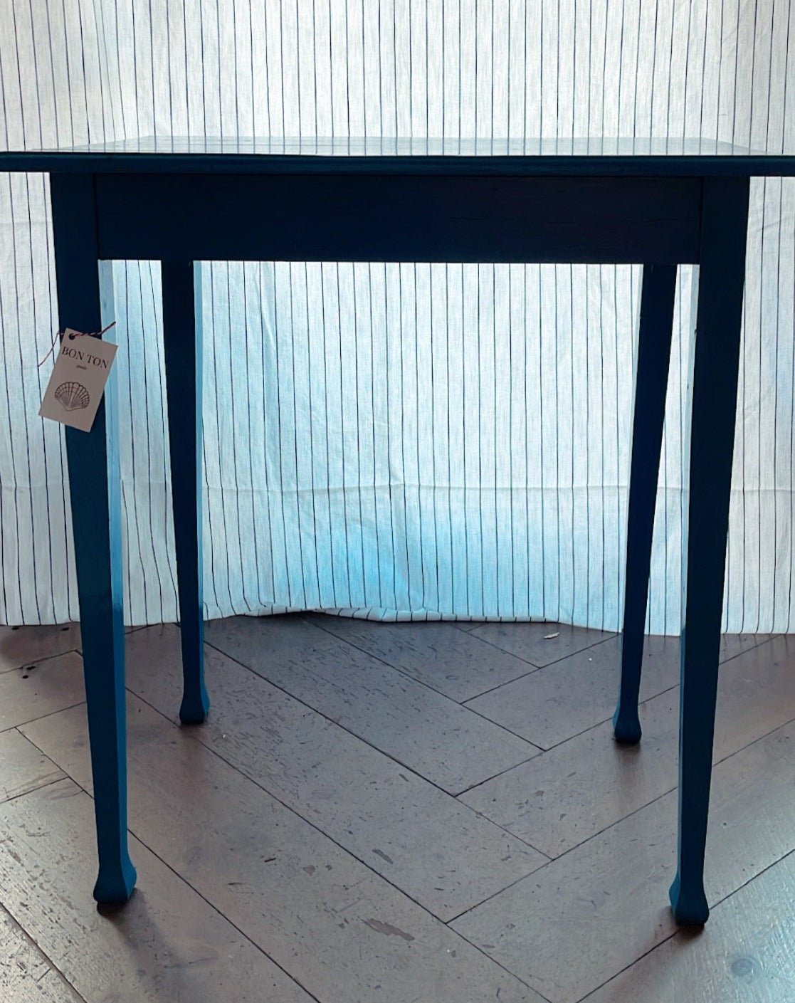 Vintage Swedish Blue Painted Table - Bon Ton goods