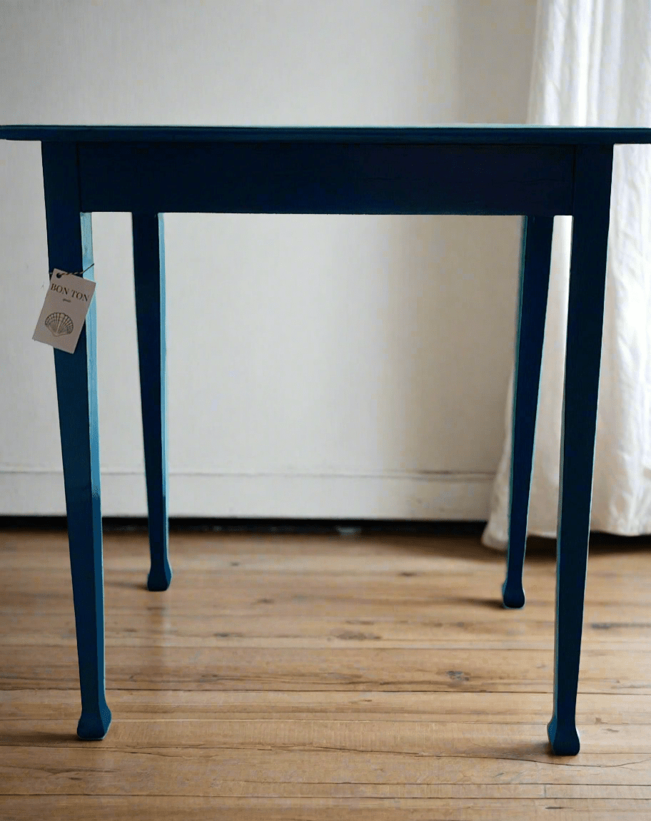 Vintage Swedish Blue Painted Table - Bon Ton goods