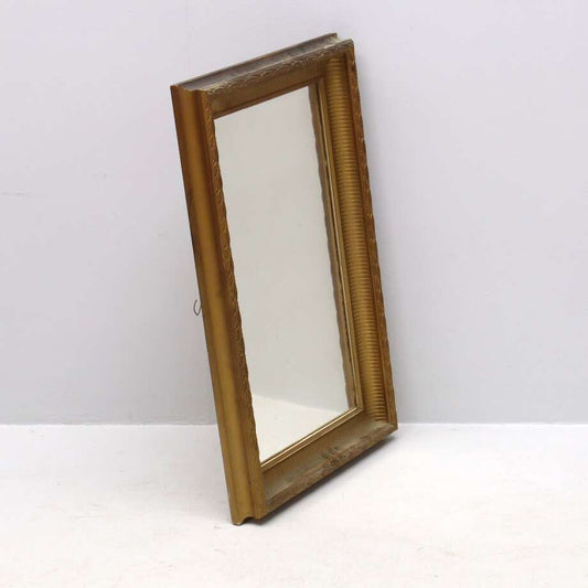 Vintage Swedish Gilt Mirror – Rectangular Wall Mirror 70 X 46 cm - Bon Ton goods