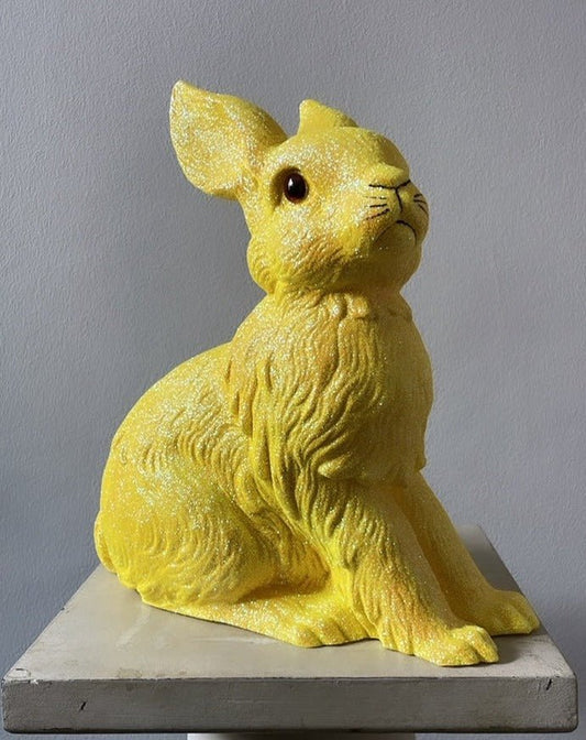 Warm Yellow Glitter Large Bunny | Ino Schaller - Bon Ton goods