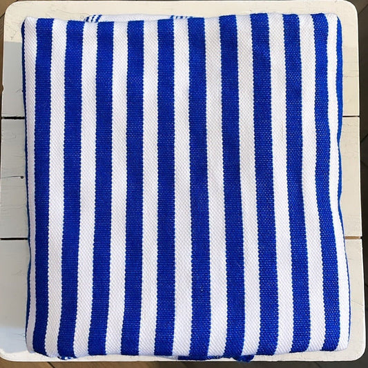 West African Woven Textile | Blue and White Stripe - Bon Ton goods