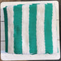 West African Woven Textile | Green and White Stripe - Bon Ton goods