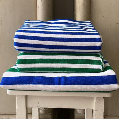 West African Woven Textile | Green and White Stripe - Bon Ton goods