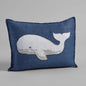 Whale Applique Pillow | Coral & Tusk - Bon Ton goods