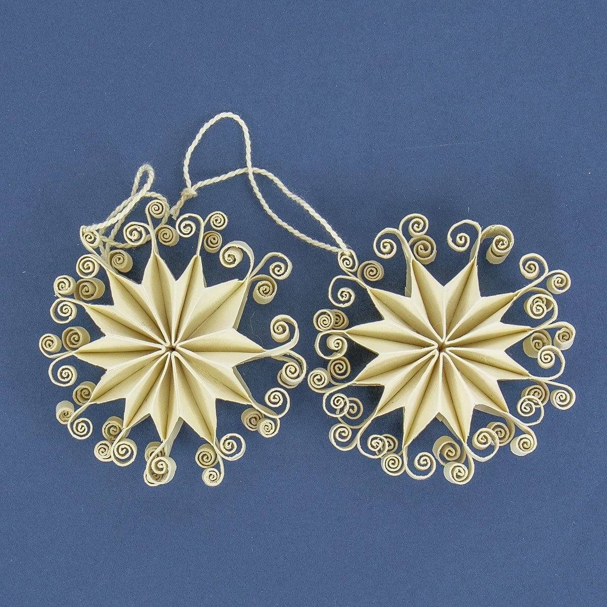 Whirl Christmas Ornaments, White, Set of 2 by A World of Craft, alternate view