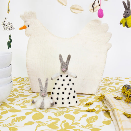 White Bunny Long Dress (Egg Warmer) - Bon Ton goods
