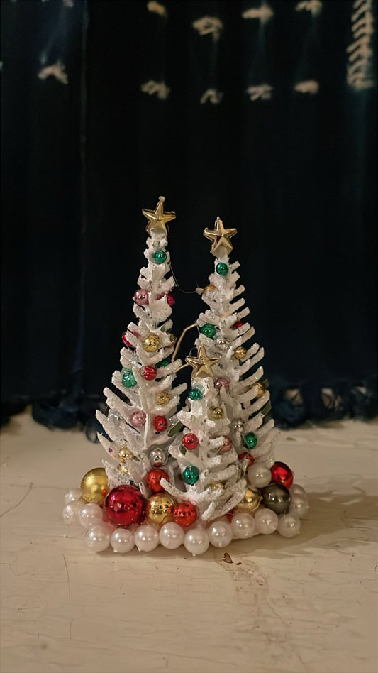 White Pearl Brush Christmas Tree - Bon Ton goods
