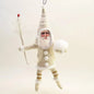 White Santa Goose Feather Sprig Ornament - Vintage Inspired Spun Cotton | Vintage by Crystal Spun Cotton Ornament - Bon Ton goods