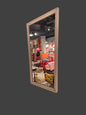 White Tapered Form Wooden Mirror – Antique Patina - Bon Ton goods