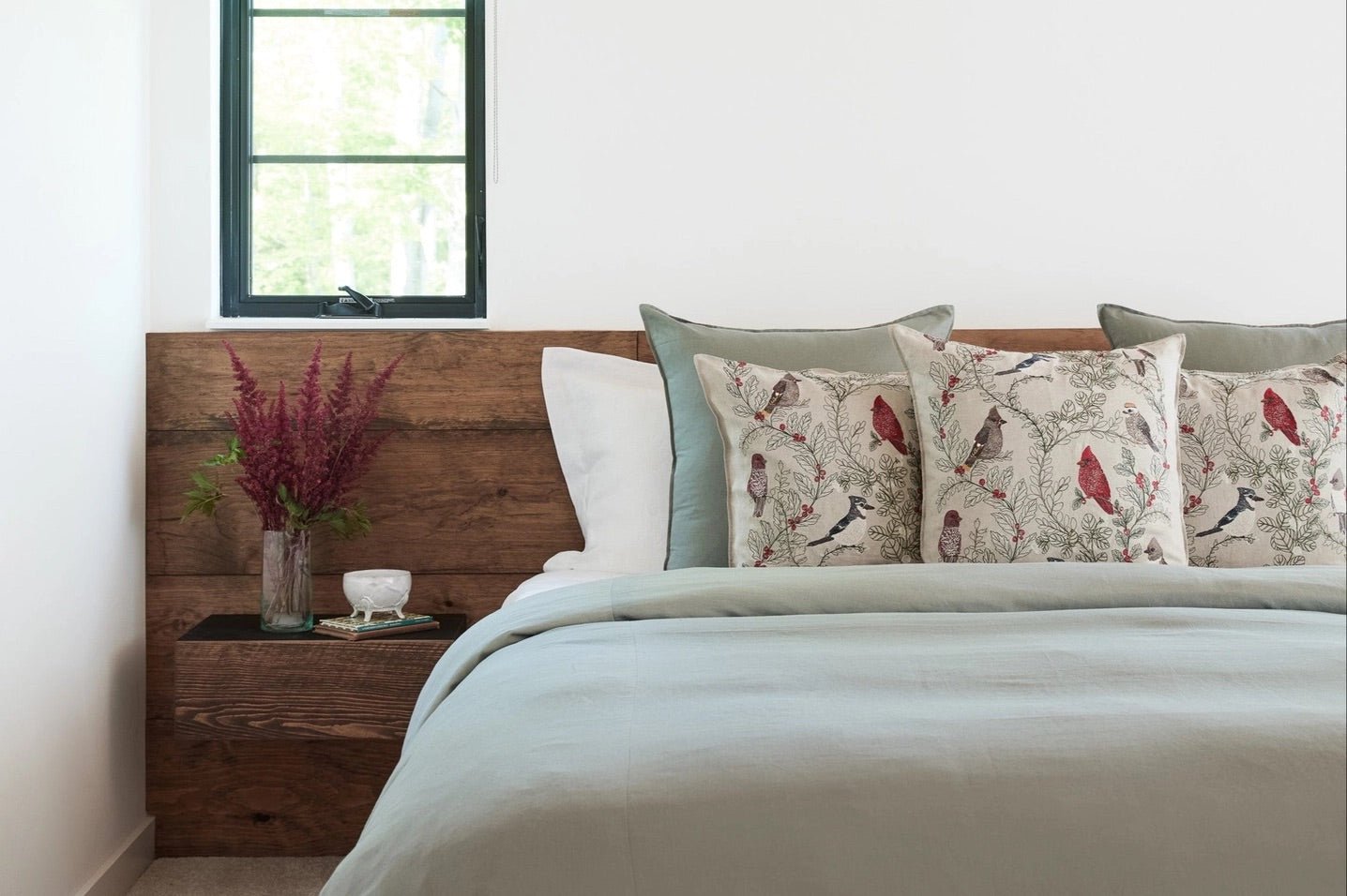 Winter Birds Pillow | Coral & Tusk - Bon Ton goods