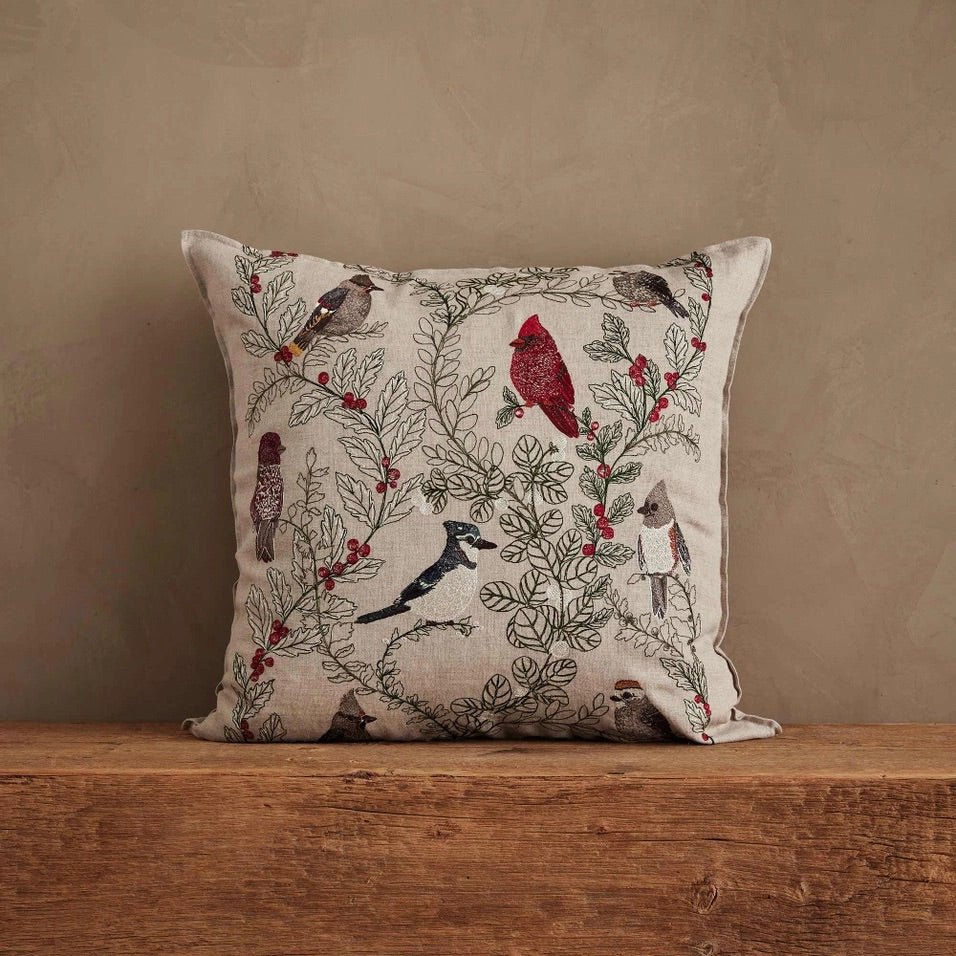 Winter Birds Pillow | Coral & Tusk - Bon Ton goods