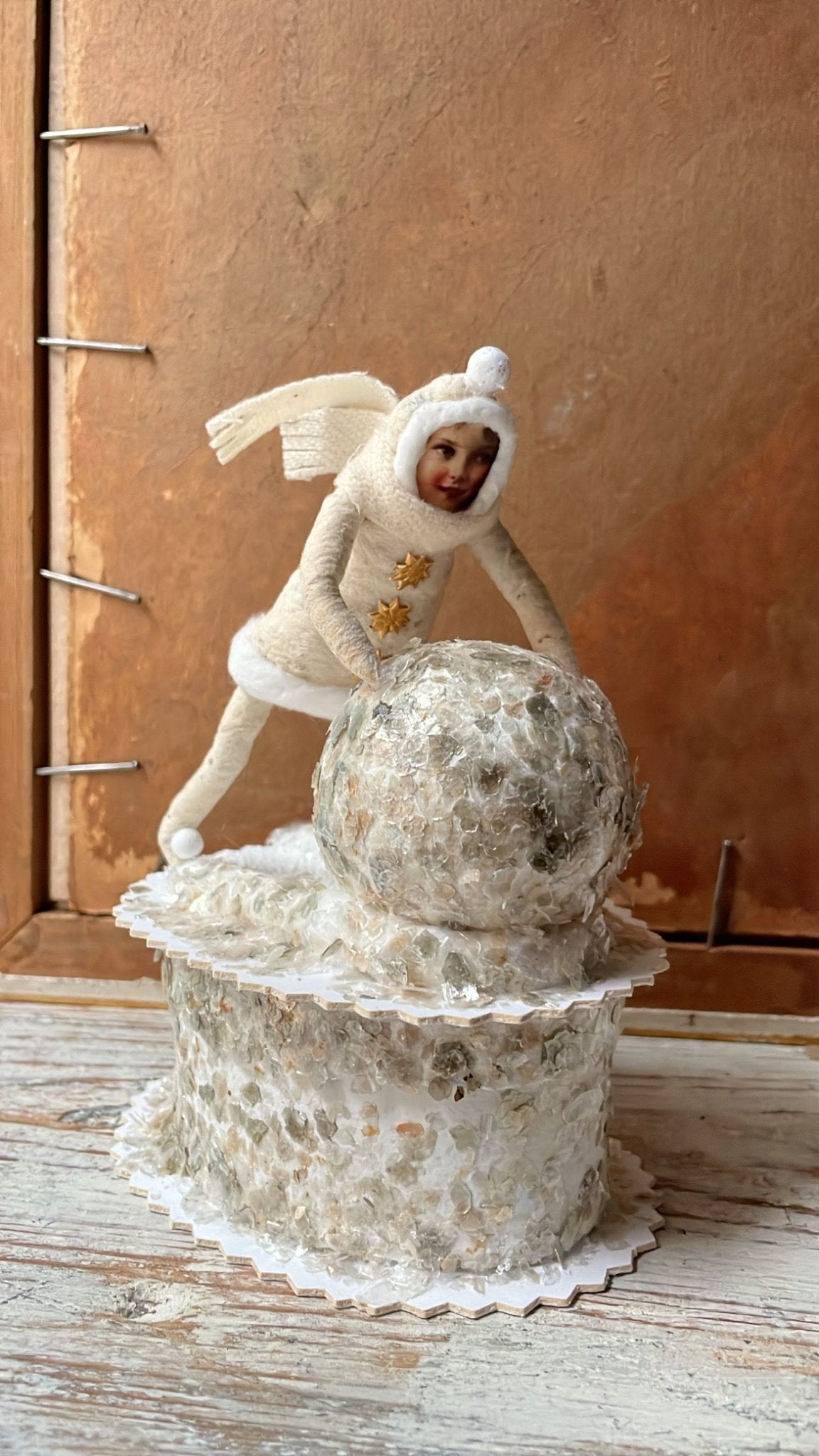 Winter Snow Fun Box | Vintage by Crystal Spun Cotton Ornament - Bon Ton goods