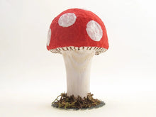 Load image into Gallery viewer, Wood And Cotton Toadstool Mushroom: Medium - Vintage Inspired Spun Cotton - Bon Ton goods
