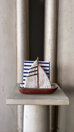 Wooden Napkin Holder - Ship - Vintage - Bon Ton goods