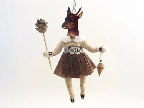Woodland Doe - Vintage Inspired Spun Cotton | Vintage by Crystal Spun Cotton Ornament - Bon Ton goods