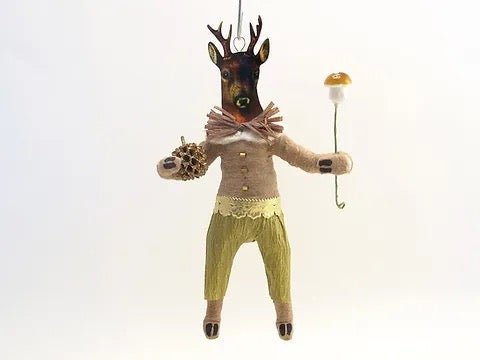 Woodland Stag - Vintage Inspired Spun Cotton | Vintage by Crystal Spun Cotton Ornament - Bon Ton goods